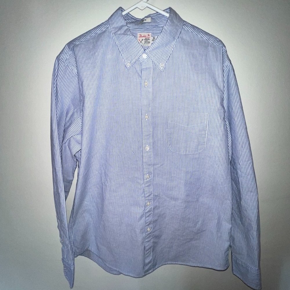 J. Crew "Broken In" Oxford Button-down - XL - University stripe